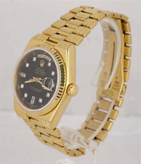 rolex 19018 gold black|rolex oyster quartz watch value.